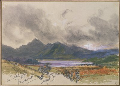 Keswick, 24 września 1836 (ołówek i wc z białym na papierze) autorstwa Edward Lear