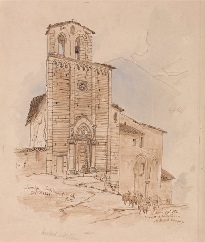 Leonessa, 3 października 1844 r. autorstwa Edward Lear