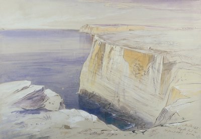 Malta, w pobliżu St. Angelo Hal Far autorstwa Edward Lear