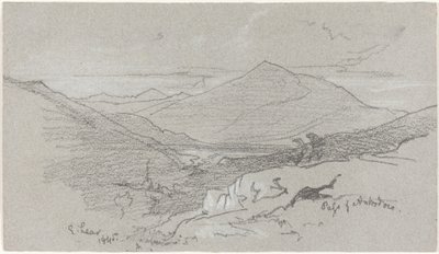 Górzysty widok z Antrodoco, 1845. autorstwa Edward Lear