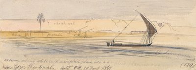W pobliżu Gezir Shendowiel autorstwa Edward Lear