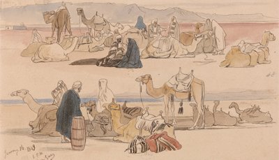 W pobliżu Suezu, godz. 13:00, 16 stycznia 1849 r. (48) autorstwa Edward Lear
