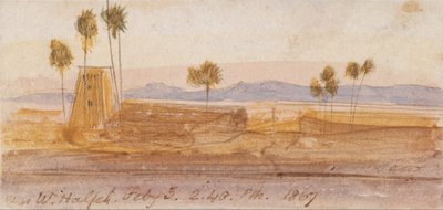 W pobliżu Wady Halfeh autorstwa Edward Lear