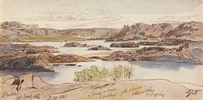 Philae, 17:20, 30 stycznia 1867 (275) autorstwa Edward Lear