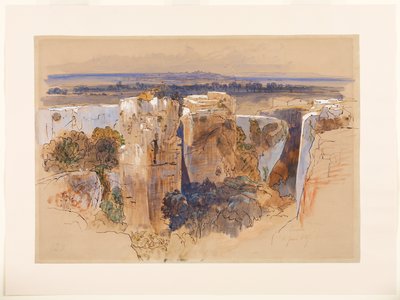 Kamieniołomy Syracuse, 11 czerwca 1847 autorstwa Edward Lear