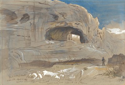Skalista Dolina Mosty, Malta, godzina 13:30 (3 kwietnia 1866 r.) autorstwa Edward Lear