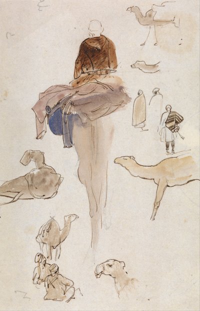 Badania nad wielbłądami autorstwa Edward Lear