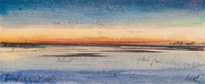 Zachód słońca wzdłuż Nilu autorstwa Edward Lear