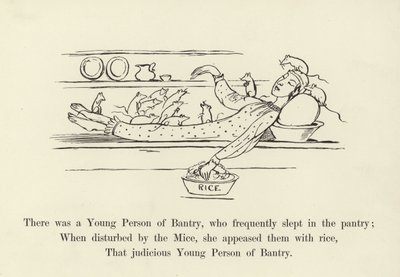 Była tam młoda osoba z Bantry, która często spała w spiżarni autorstwa Edward Lear