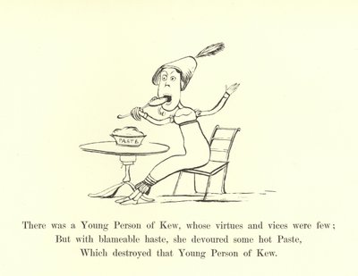 Była młoda osoba z Kew, której cnoty i wady były nieliczne autorstwa Edward Lear