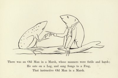 Był sobie pewien Stary Człowiek w Bagnie, którego maniery były daremne i surowe autorstwa Edward Lear