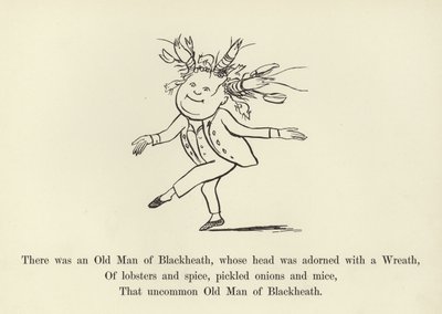 Był tam Stary Człowiek z Blackheath, którego głowę zdobił wieniec autorstwa Edward Lear