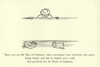 Był tam Stary Człowiek z Kaszmiru, którego ruchy były scroobous i dziwaczne autorstwa Edward Lear