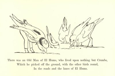 Był tam stary człowiek z El Hums, który żył tylko z okruchów autorstwa Edward Lear