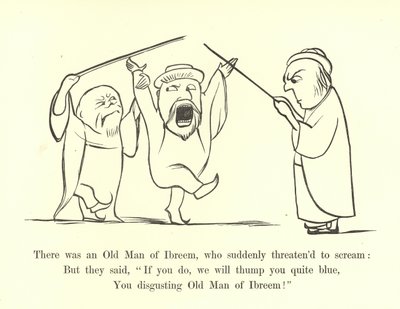 Był tam Stary Człowiek z Ibreem, który nagle zagroził krzykiem autorstwa Edward Lear