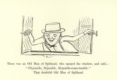 Był tam Stary Człowiek Spithead, który otworzył okno i powiedział: autorstwa Edward Lear