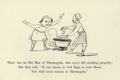 Był tam Stary Człowiek z Termopil, który nigdy nie robił niczego właściwie autorstwa Edward Lear