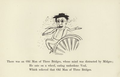 Był tam Stary Człowiek z Trzech Mostów, którego umysł był rozproszony przez Midges autorstwa Edward Lear