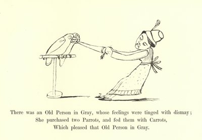 W Szarym była Stara Osoba, której uczucia były zabarwione przerażeniem autorstwa Edward Lear