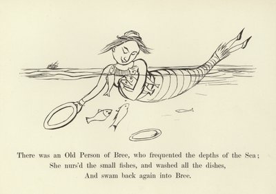 Był tam stary człowiek z Bree, który bywał w głębinach morza autorstwa Edward Lear