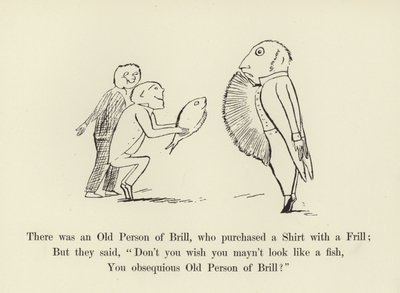 Był stary człowiek Brill, który kupił koszulę z falbanką autorstwa Edward Lear