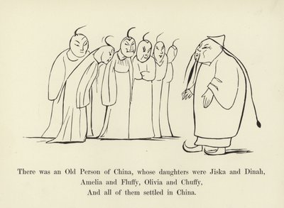 Była stara osoba z Chin, której córkami były Jiska i Dinah autorstwa Edward Lear