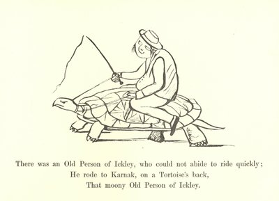 Był tam stary człowiek z Ickley, który nie mógł znieść szybkiej jazdy autorstwa Edward Lear