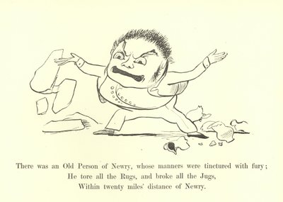 Był Stary Człowiek z Newry, którego maniery były zabarwione wściekłością autorstwa Edward Lear