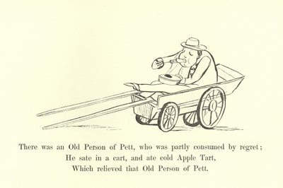 Była tam Stara Osoba Petta, którą częściowo pochłonął żal autorstwa Edward Lear
