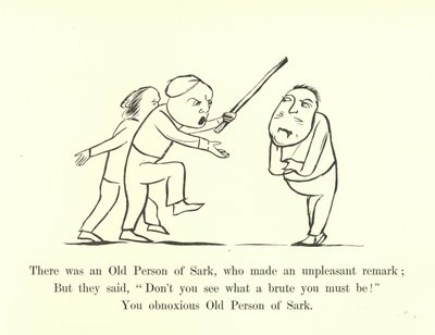 Była tam Stara Osoba z Sark, która zrobiła nieprzyjemną uwagę autorstwa Edward Lear