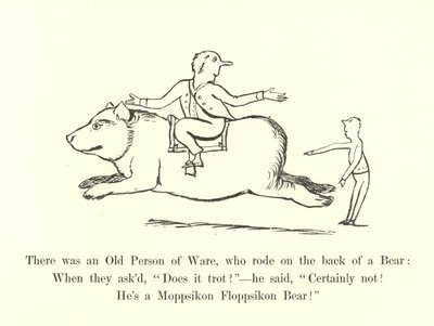 Był sobie stary człowiek z Ware, który jechał na grzbiecie niedźwiedzia autorstwa Edward Lear