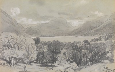 Ullswater, 14 października 1836 r. autorstwa Edward Lear