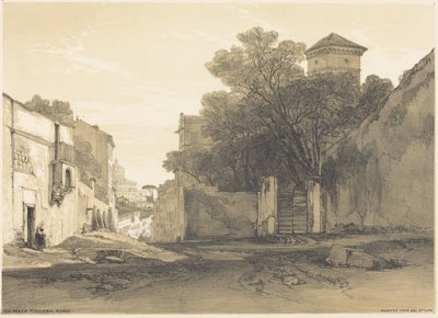 Via Porta Pinciana, Rzym autorstwa Edward Lear