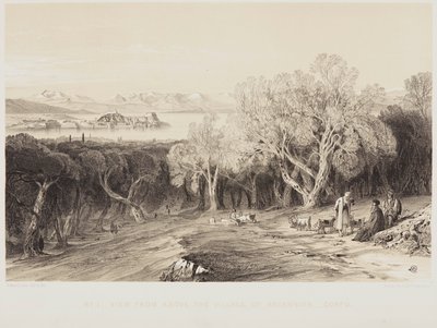 Widok z miejscowości Ascension na Korfu autorstwa Edward Lear