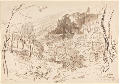 Widok na Cerianę autorstwa Edward Lear