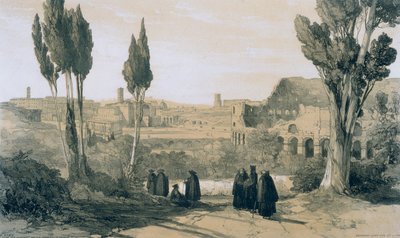 Widoki w Rzymie i okolicach: Rzym z klasztoru św. Giovanni e Paolo autorstwa Edward Lear