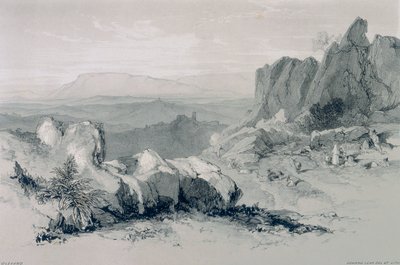 Widoki w Rzymie i okolicach: widok na Olevano autorstwa Edward Lear