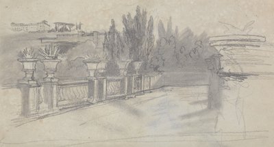 Villa Torlania, dawniej Villa Conti, Erascati autorstwa Edward Lear