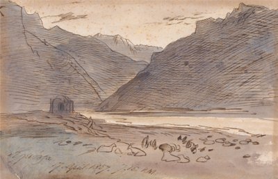 Vjose, 7:15 17 kwietnia 1857 r. autorstwa Edward Lear