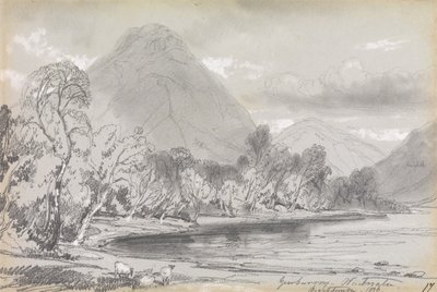 Yewbarrow, Wastwater, 16 września 1836 r. autorstwa Edward Lear