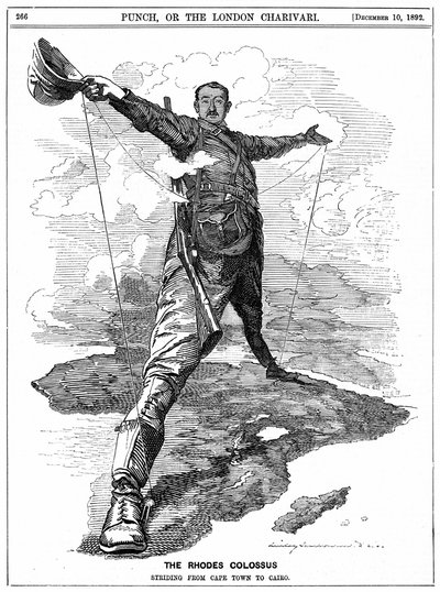 Cecil John Rhodes, z "Punch autorstwa Edward Linley (after) Sambourne