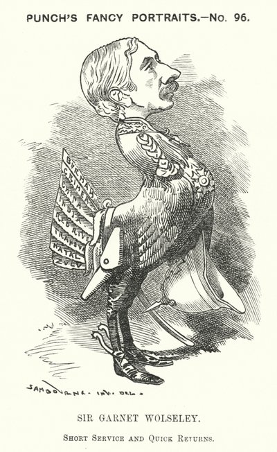 Kreskówka poncz: Garnet Wolseley autorstwa Edward Linley (after) Sambourne
