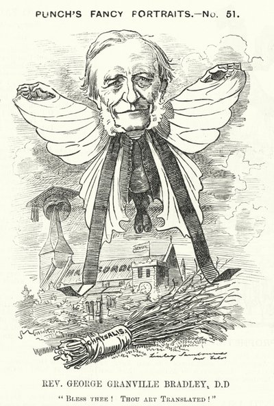 Punch cartoon: George Granville Bradley, angielski boski, uczony i dziekan Westminsteru (grafika) autorstwa Edward Linley (after) Sambourne