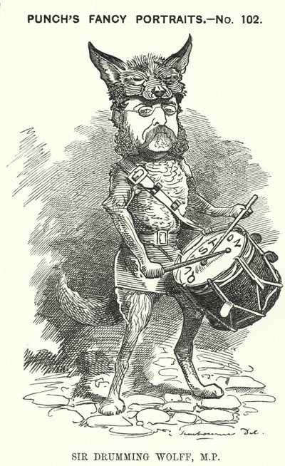 Kreskówka dziurkacza: Henry Drummond Wolff, angielski konserwatywny polityk (grafika) autorstwa Edward Linley (after) Sambourne