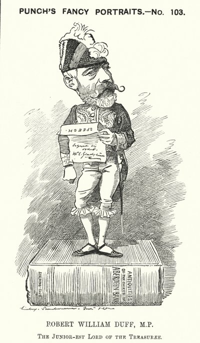 Punch cartoon: Robert William Duff, szkocki polityk liberalny (grafika) autorstwa Edward Linley (after) Sambourne