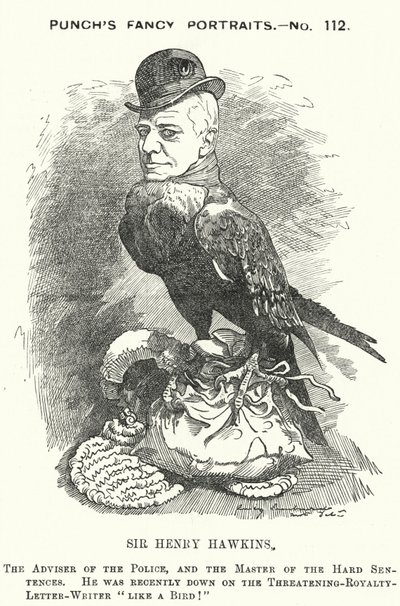 Karykatura: Sir Henry Hawkins autorstwa Edward Linley (after) Sambourne