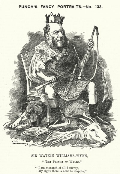 Karykatura: Sir Watkin Williams-Wynn, 6. baronet, walijski polityk konserwatywny (rycina) autorstwa Edward Linley (after) Sambourne