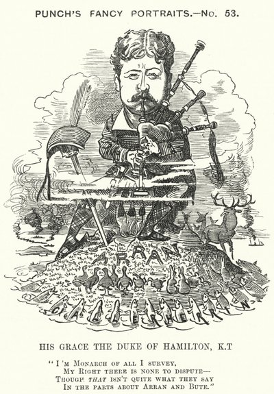 Karykatura: William Douglas Hamilton autorstwa Edward Linley (after) Sambourne