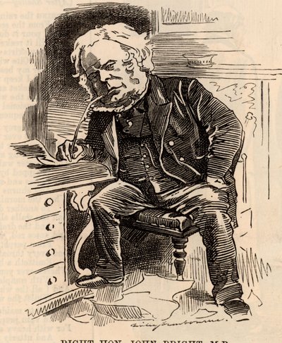 Karykatura Johna Brighta autorstwa Edward Linley Sambourne