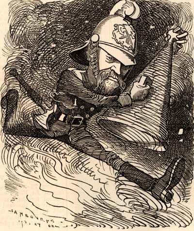 Eyre Massey Shaw (1830-1908) autorstwa Edward Linley Sambourne